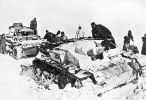 German Tanks Stuck in the Russian Snow